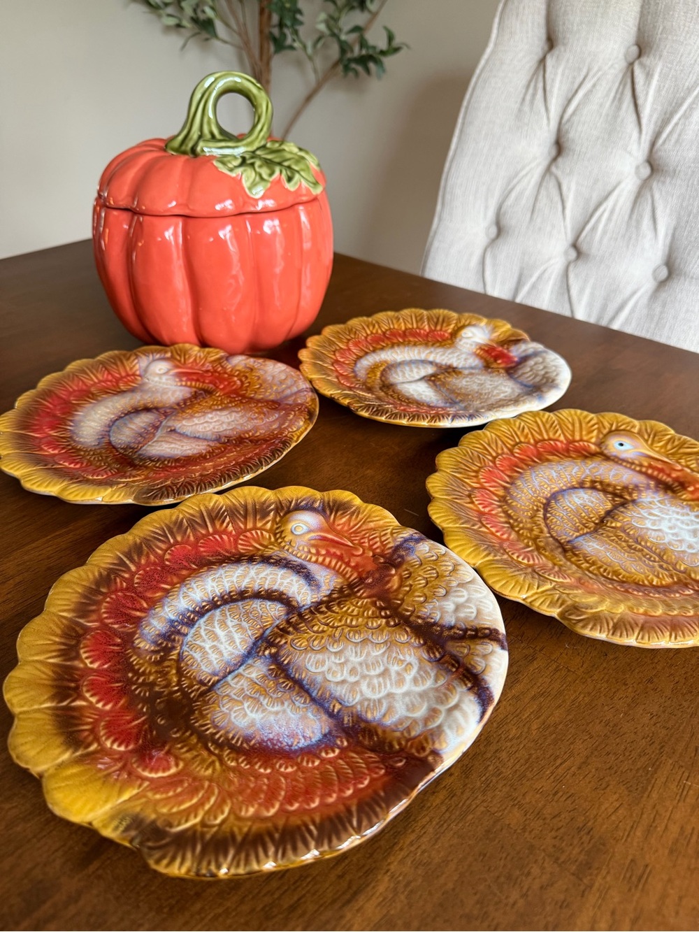 Better Homes and Gardens Heritage Collection Turkey Salad Plates - Set of 4